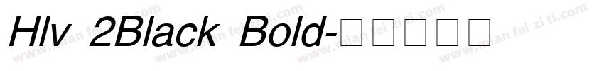 Hlv 2Black Bold字体转换